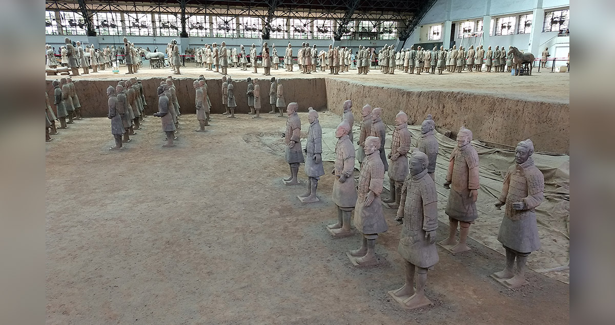 Ejército del emperador Chin, Xian, China.